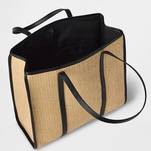 NWT GAP Straw Tote Bag Beach Vacation Travel